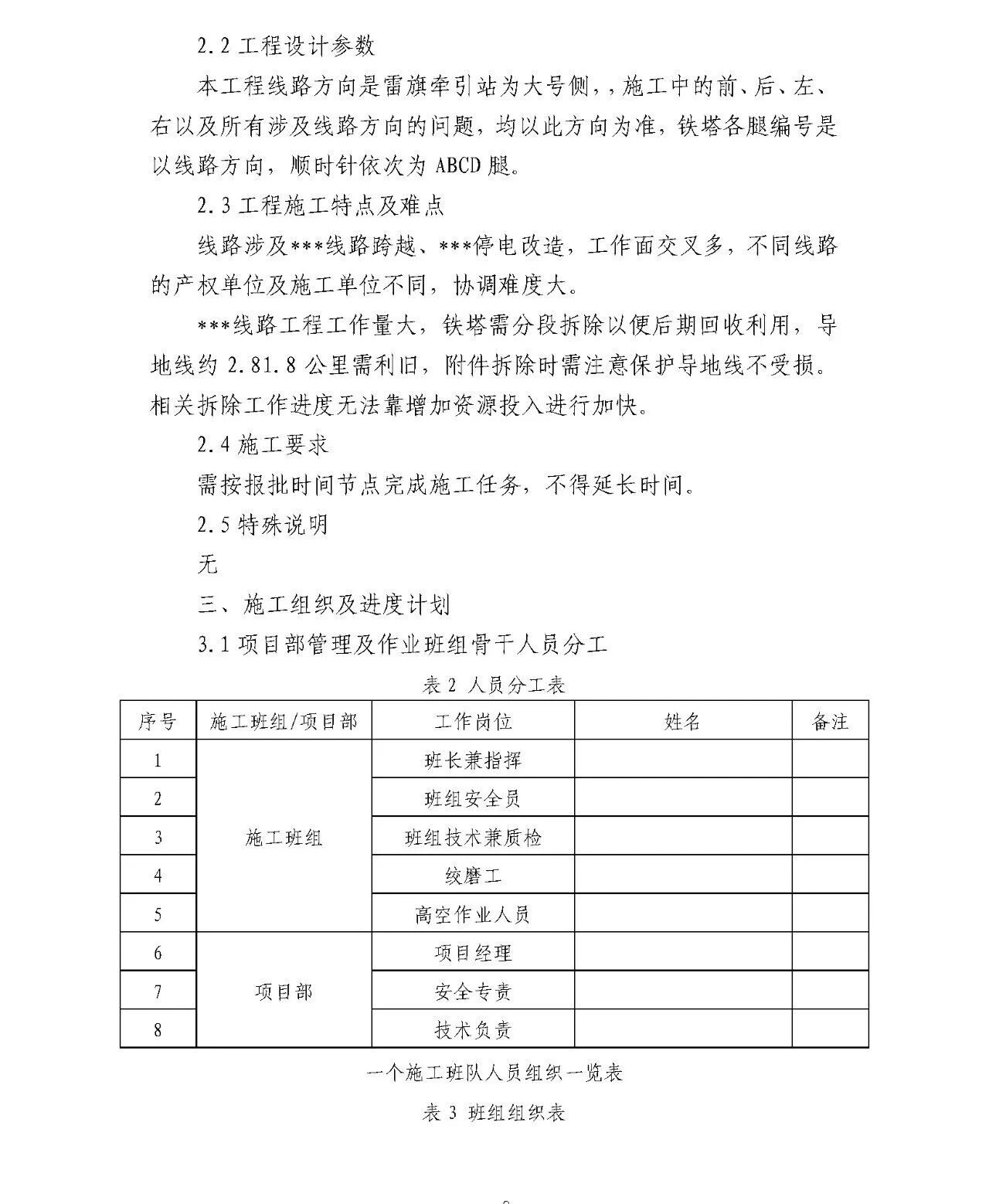 输变电铁塔拆除专项施工方案